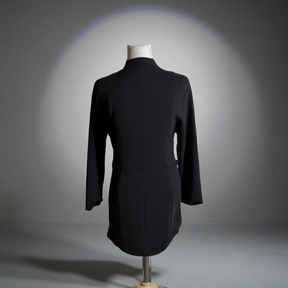 Juffrouw Jansen Amsterdam Women's Large Black Tuxedo Tail Blazer Jacket Zip Up - Picture 7 of 10